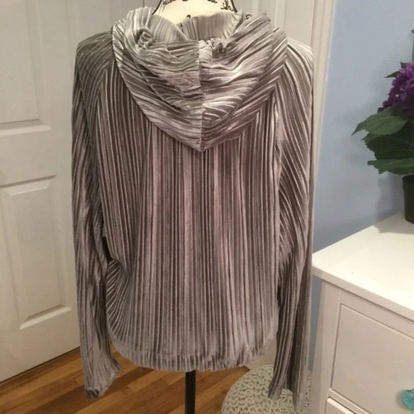 Rachel Roy Ribbed Velvet Hoodie NWT - Picture 4 of 7